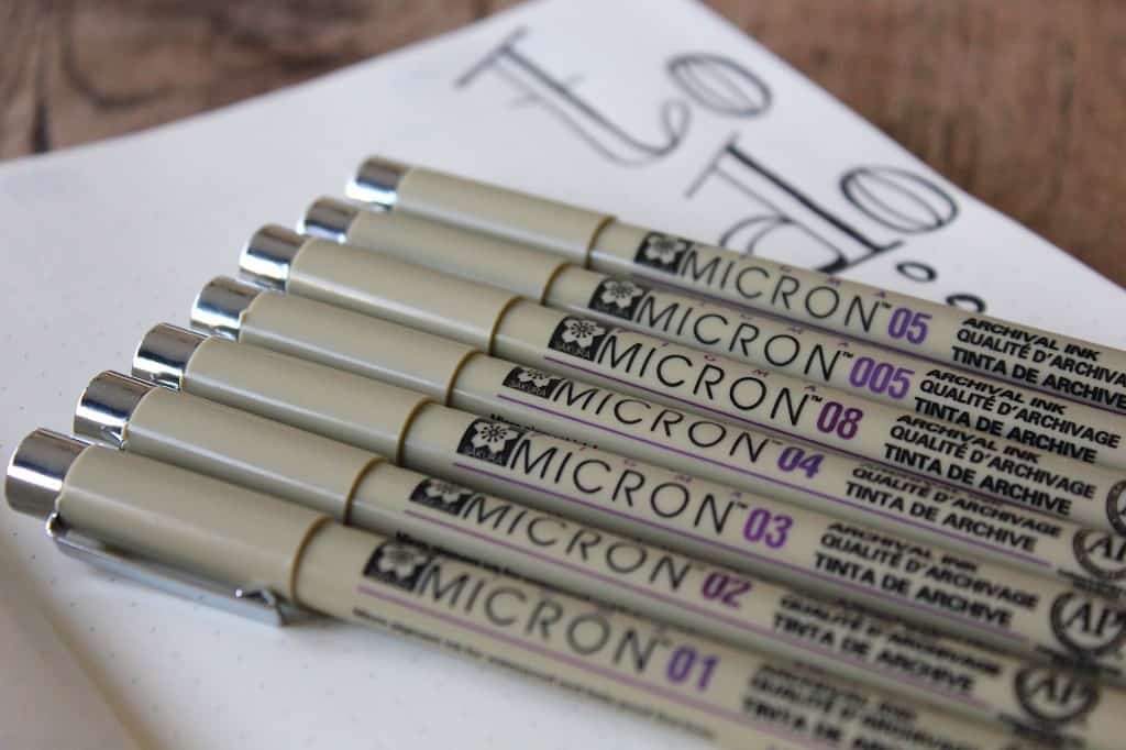 Favoriet: Micron pennen voor je Bullet Journal | ENJOY! The Good LIfe